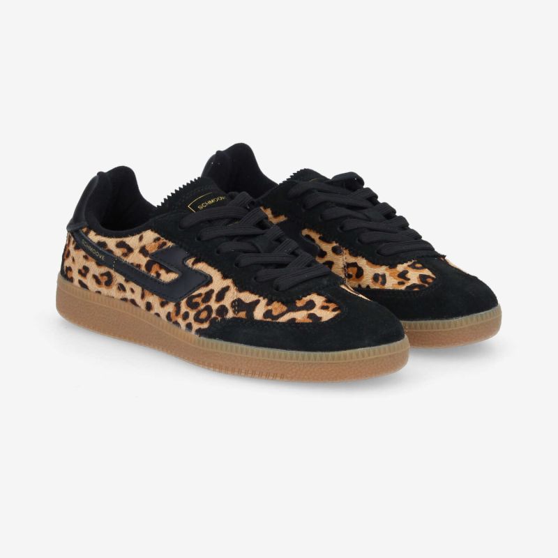 SHEFFIELD JOGGER W - P.PONYLEO/SUEDE -  LEOPARD/NOIR